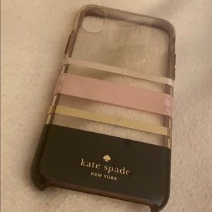 Kate Spade iPhone X striped case